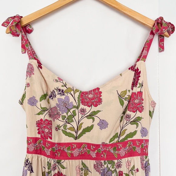 Patrons of Peace Floral Maxi Midi Dress Pockets Cottagecore Boho Size Medium - Picture 2 of 13